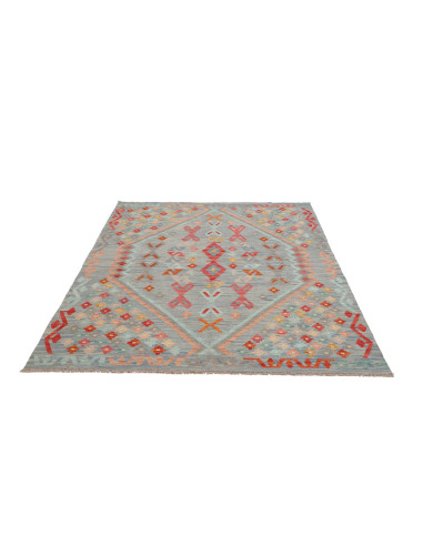 Tappeto Kilim Afghanistan 158x205 Celeste Coral