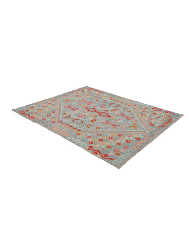 Tappeto Kilim Afghanistan 158x205 Celeste Coral