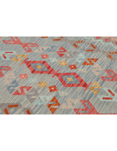 Tappeto Kilim Afghanistan 158x205 Celeste Coral