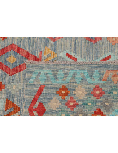 Tappeto Kilim Afghanistan 158x205 Celeste Coral