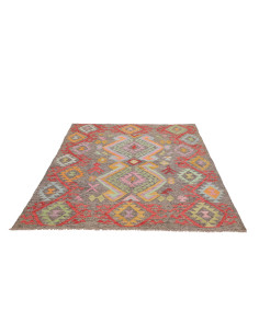 Tappeto Kilim Afghanistan 154x195 Marrone Grigi 2