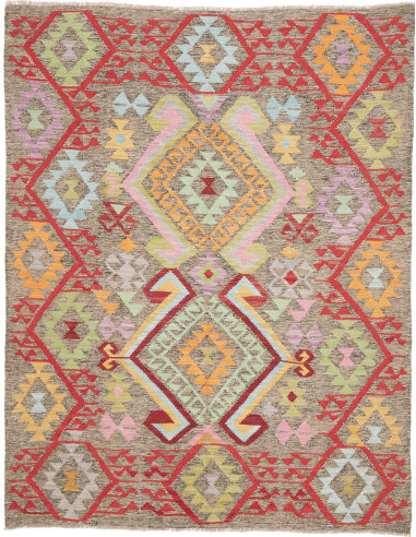 Rug Kilim Afghanistan 154x196 Grey Taupe Red Or