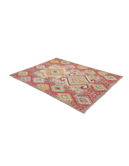 Tappeto Kilim Afghanistan 154x196 Grigio Taupe