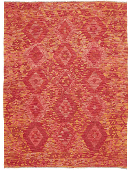 Tappeto Kilim Afghanistan 153x201 Rosso Arancio