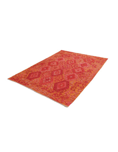 Tappeto Kilim Afghanistan 153x201 Rosso Arancio