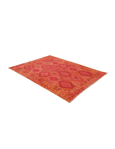Tappeto Kilim Afghanistan 153x201 Rosso Arancio