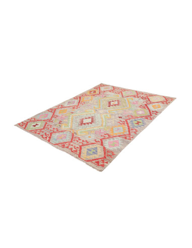 Tappeto Kilim Afghanistan 154x201 Grigio Beige