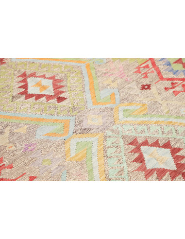Tappeto Kilim Afghanistan 154x201 Grigio Beige