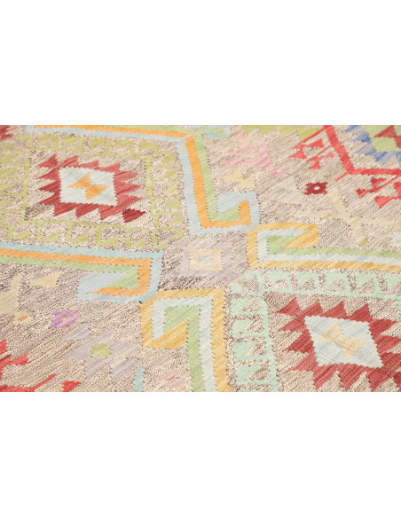 Tappeto Kilim Afghanistan 154x201 Grigio Beige
