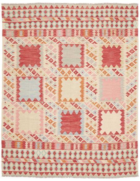 Rug Kilim Afghanistan 157x198 Cream Red Blue Or