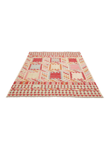 Rug Kilim Afghanistan 157x198 Cream Red Blue Or