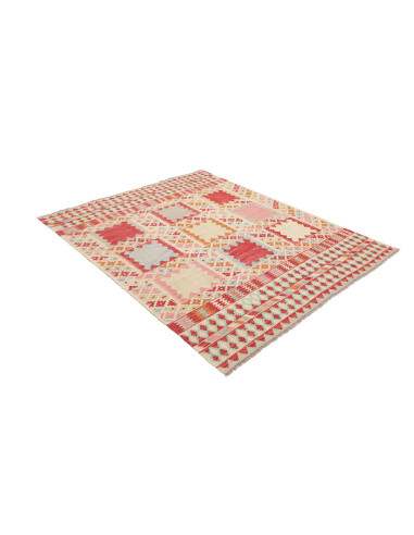 Rug Kilim Afghanistan 157x198 Cream Red Blue Or