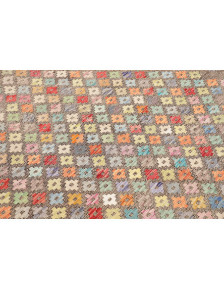 Tappeto Kilim Afghanistan 156x193 Grigio Terra