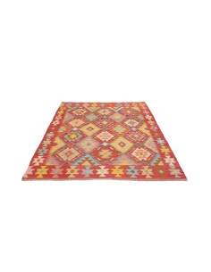 Rug Kilim Afghanistan 155x198 Terracotta Turquo 2