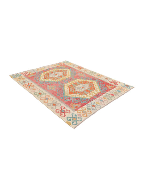 Tappeto Kilim Afghanistan 163x197 Corallo Beige