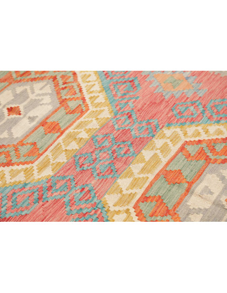 Rug Kilim Afghanistan 163x197 Coral Beige Turqu