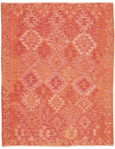 Tappeto Kilim Afghanistan 150x193 Arancione Ros
