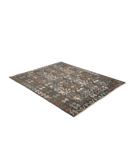 Tappeto Kilim Afghanistan 156x195 Antracite Azz