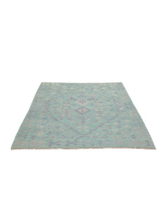 Tappeto Kilim Afghanistan 152x185 Turchese Blu 2