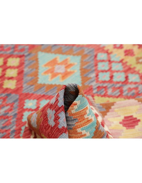 Tappeto Kilim Afghanistan 150x193 Rosso Terraco