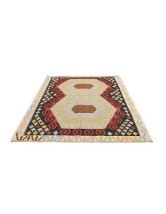 Tappeto Kilim Afghanistan 157x203 Bianco Crema 2