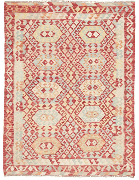 Rug Kilim Afghanistan 149x198 Brick Red Cream L