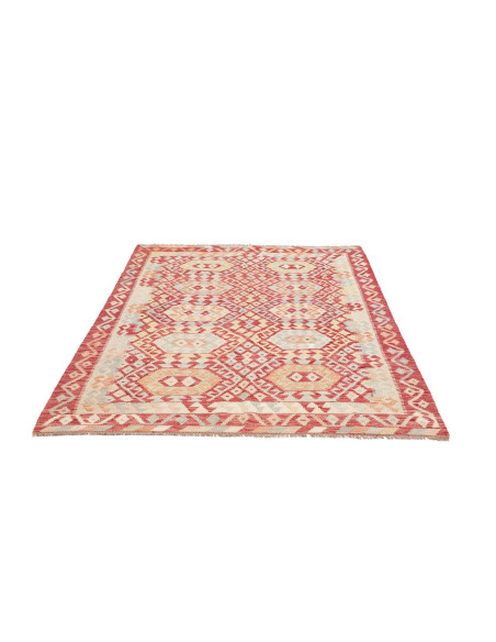 Rug Kilim Afghanistan 149x198 Brick Red Cream L