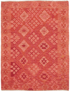 Tappeto Kilim Afghanistan 154x204 Rosso Terraco