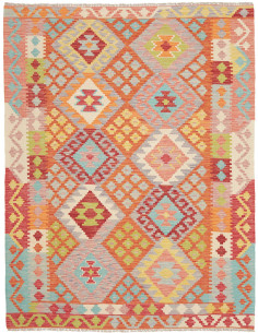 Tappeto Kilim Afghanistan 153x202 Arancione Ros