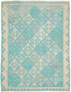 Tappeto Kilim Afghanistan 149x198 Turchese Bian