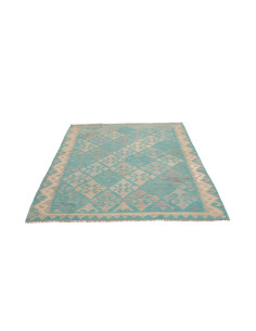 Tappeto Kilim Afghanistan 149x198 Turchese Bian 2