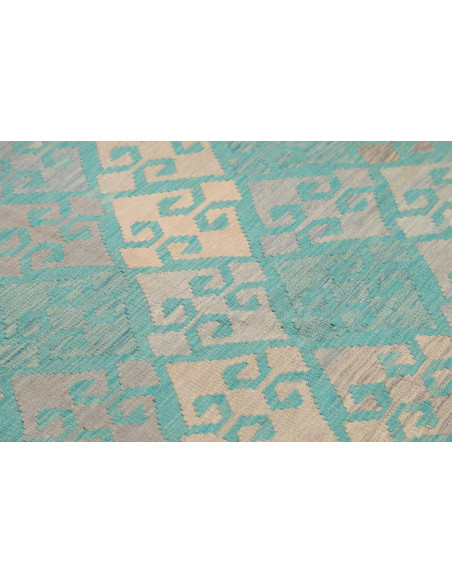 Rug Kilim Afghanistan 149x198 Turquoise Cream W