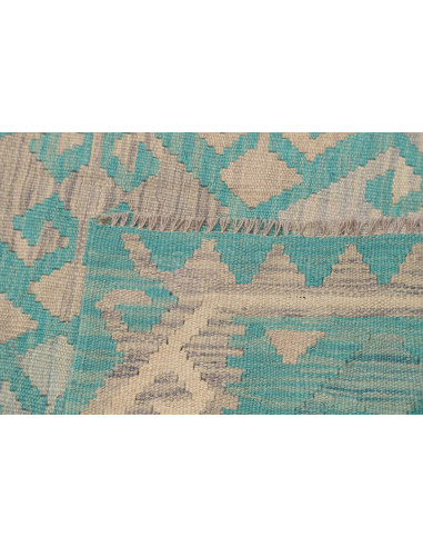 Rug Kilim Afghanistan 149x198 Turquoise Cream W