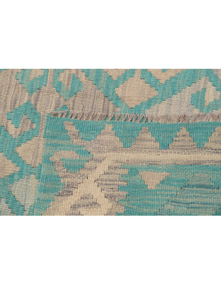 Rug Kilim Afghanistan 149x198 Turquoise Cream W