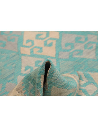 Rug Kilim Afghanistan 149x198 Turquoise Cream W