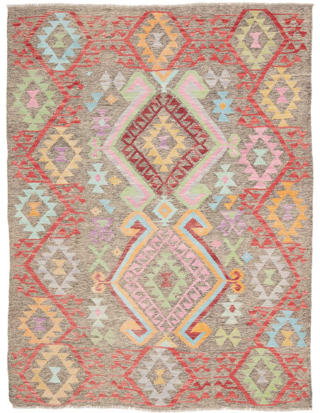 Tappeto Kilim Afghanistan 150x197 Marrone Grigi