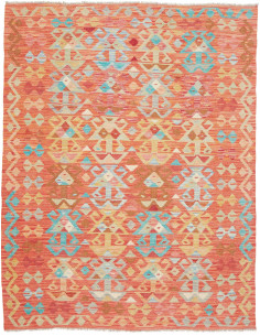 Tappeto Kilim Afghanistan 148x197 Arancione Cor