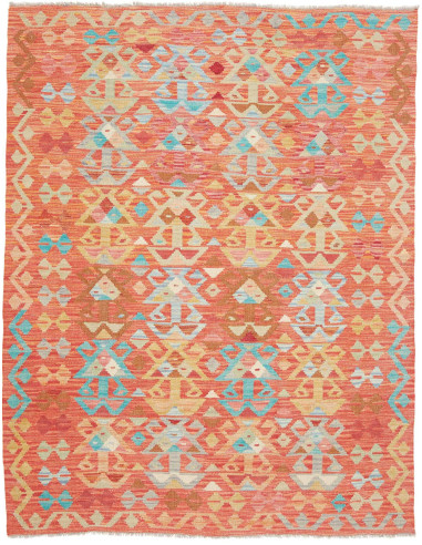 Tappeto Kilim Afghanistan 148x197 Arancione Cor