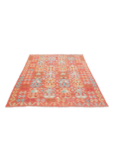 Tappeto Kilim Afghanistan 148x197 Arancione Cor