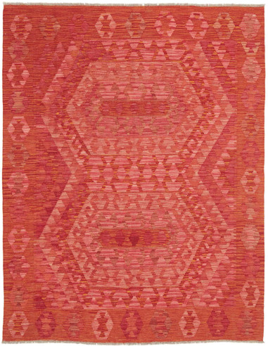 Tappeto Kilim Afghanistan 156x198 Rosso Arancio