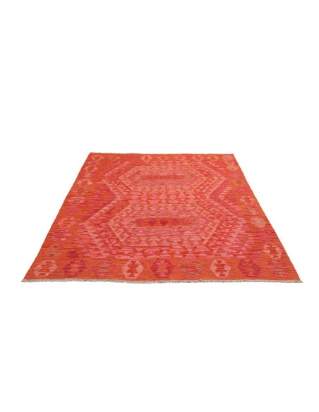 Tappeto Kilim Afghanistan 156x198 Rosso Arancio