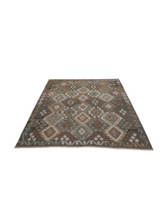 Tappeto Kilim Afghanistan 154x202 Grigio Antrac 2