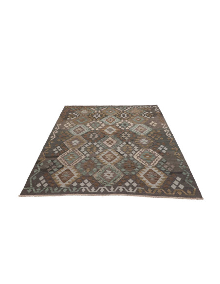 Rug Kilim Afghanistan 154x202 Anthracite Grey E
