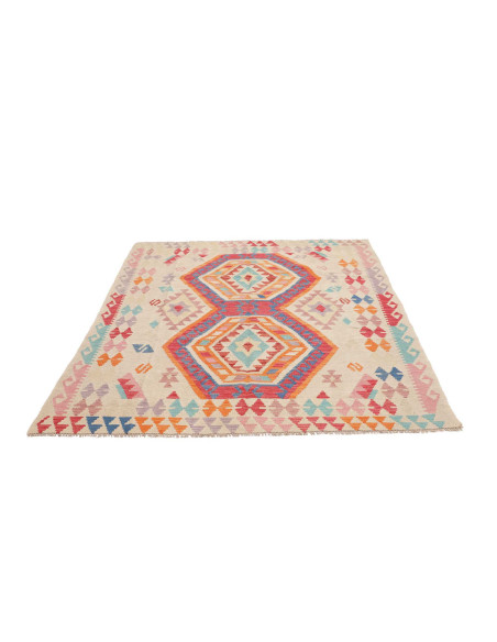 Tappeto Kilim Afghanistan 150x190 Crema Offwhit