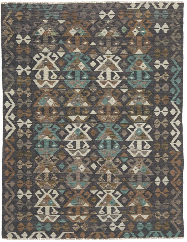 Tappeto Kilim Afghanistan 151x198 Grigio Antrac