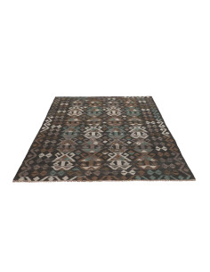 Tappeto Kilim Afghanistan 151x198 Grigio Antrac 2