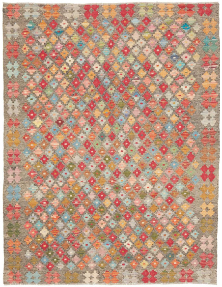 Tappeto Kilim Afghanistan 150x198 Grigio Terra