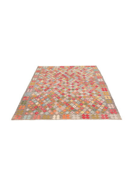 Tappeto Kilim Afghanistan 150x198 Grigio Terra