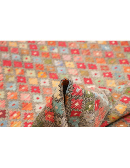 Tappeto Kilim Afghanistan 150x198 Grigio Terra