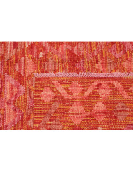 Tappeto Kilim Afghanistan 150x200 Rosso Arancio
